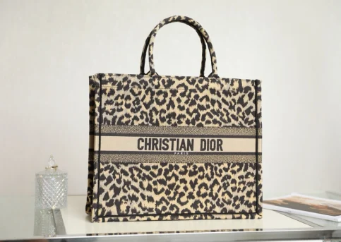 Mini Dior Book Tote in Beige Multicolor Mizza Embroidery