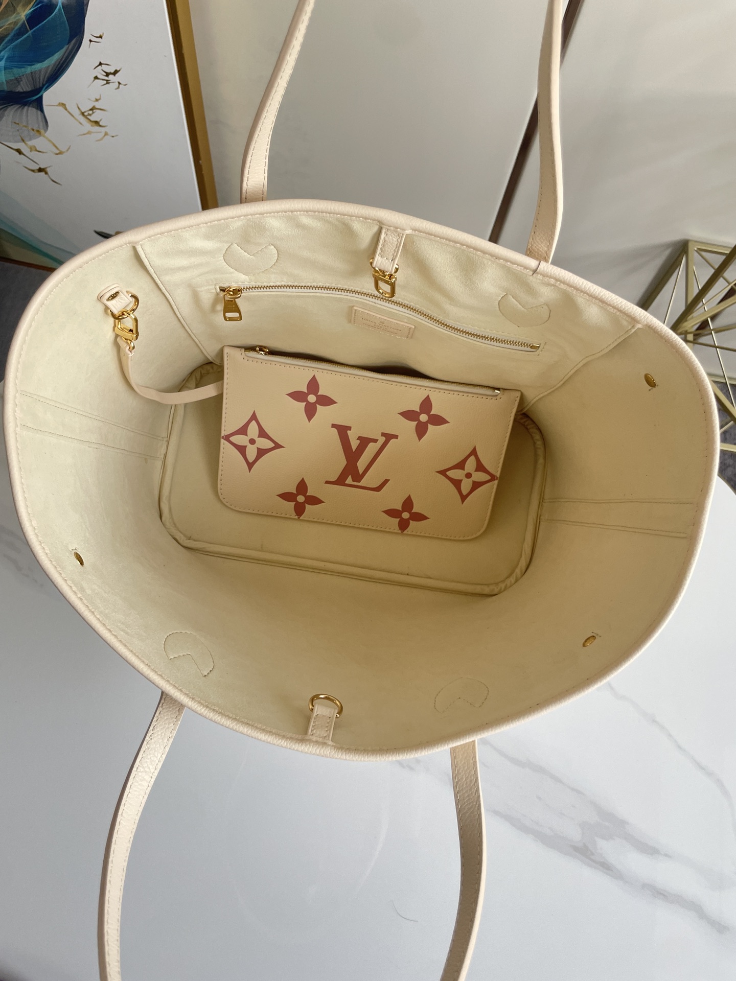 M21579 Louis Vuitton Monogram Empreinte Neverfull MM Tote