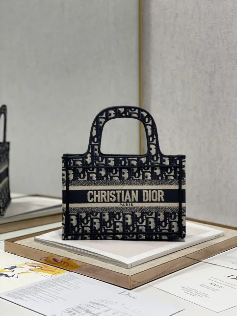 Fake Christian Dior Small Dior Bobby Bag Gray Replica Sale Online