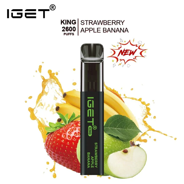 IGET King 2600 Puffs Strawberry Apple Banana