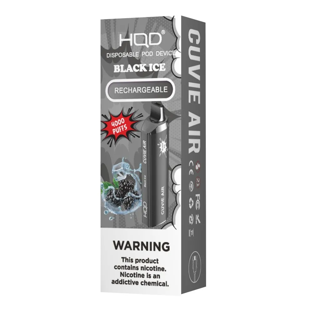 HQD Cuvie Air 4000 Puffs (Rechargeable) – Black Ice