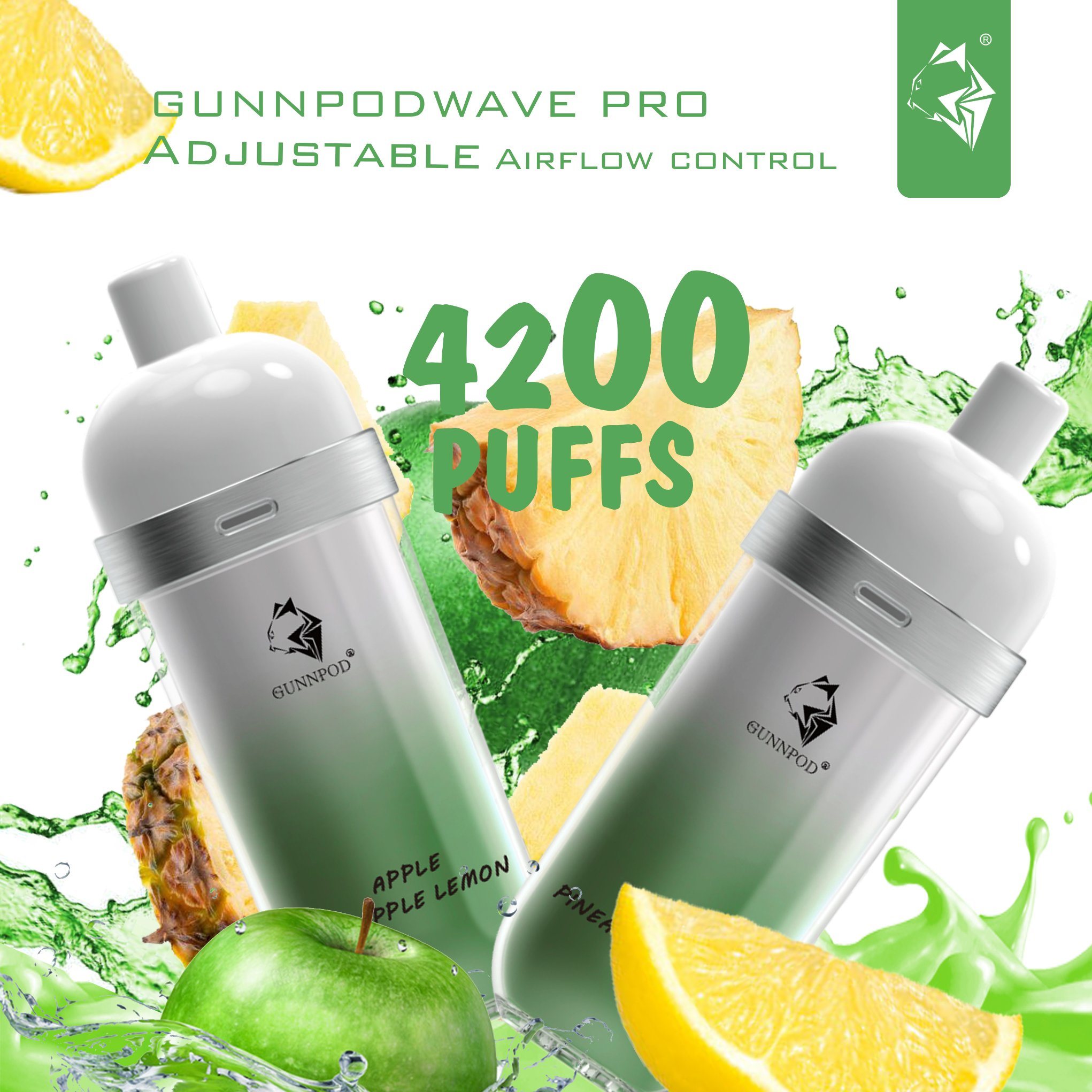 Gunnpod Wave Pro 4200 Apple Pineapple Lemon