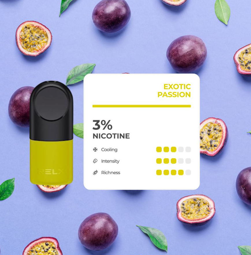 RELX Phantom POD Passionfruit 3 pods packed