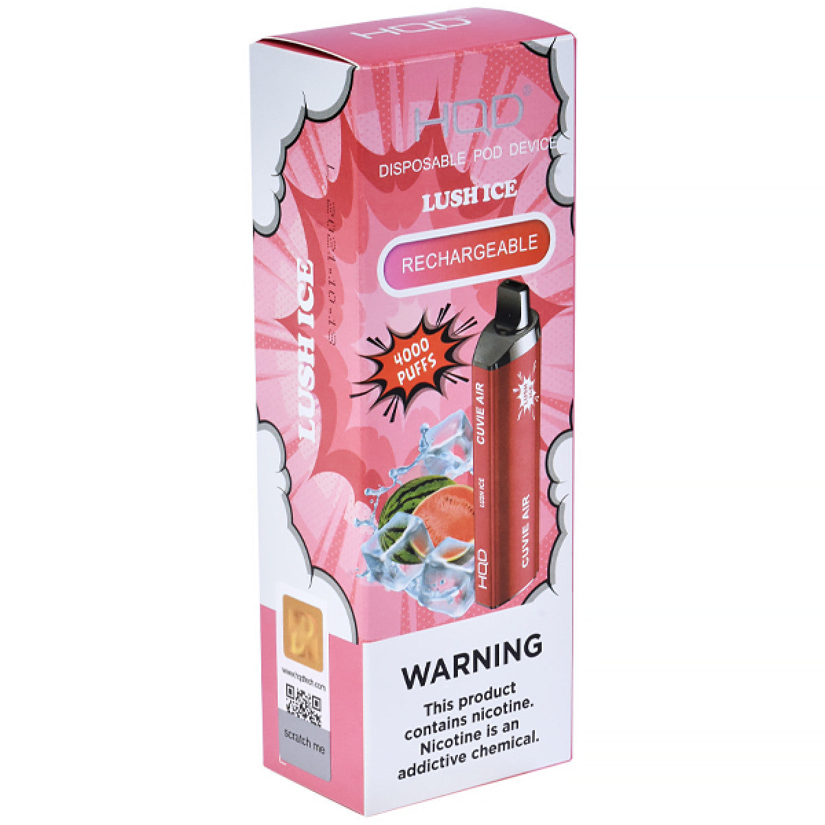 HQD Cuvie Air 4000 Puffs (Rechargeable) – Lush Ice