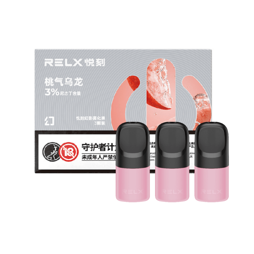 RELX Phantom POD Peach Oolong 3 pods packed