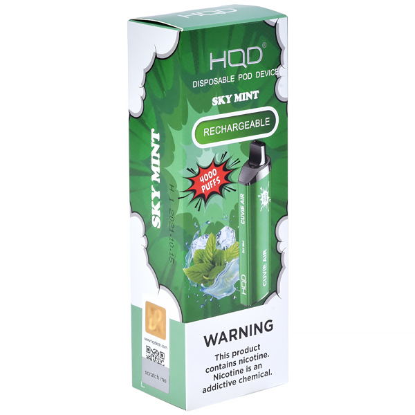 HQD Cuvie Air 4000 Puffs (Rechargeable) – Sky Mint Ice