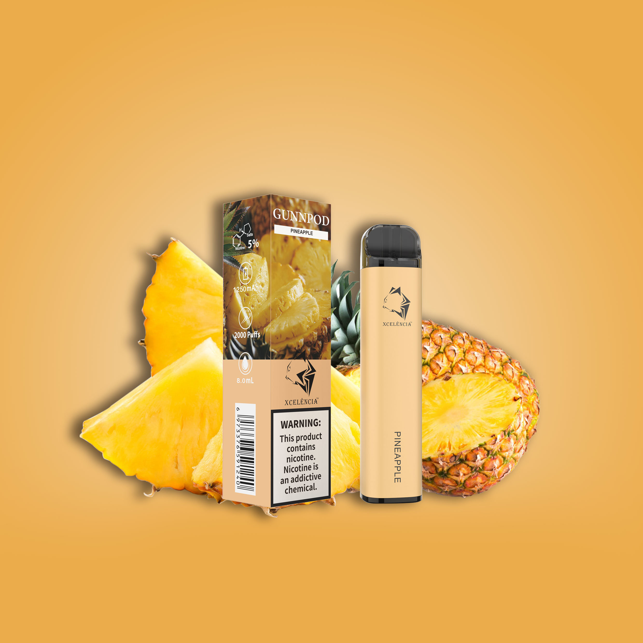 Gunnpod Classic 2000 Puffs Pineapple