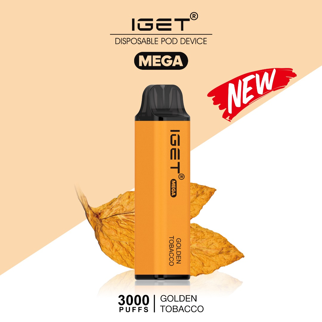 IGET Mega 3000 Puffs Golden Tobacco