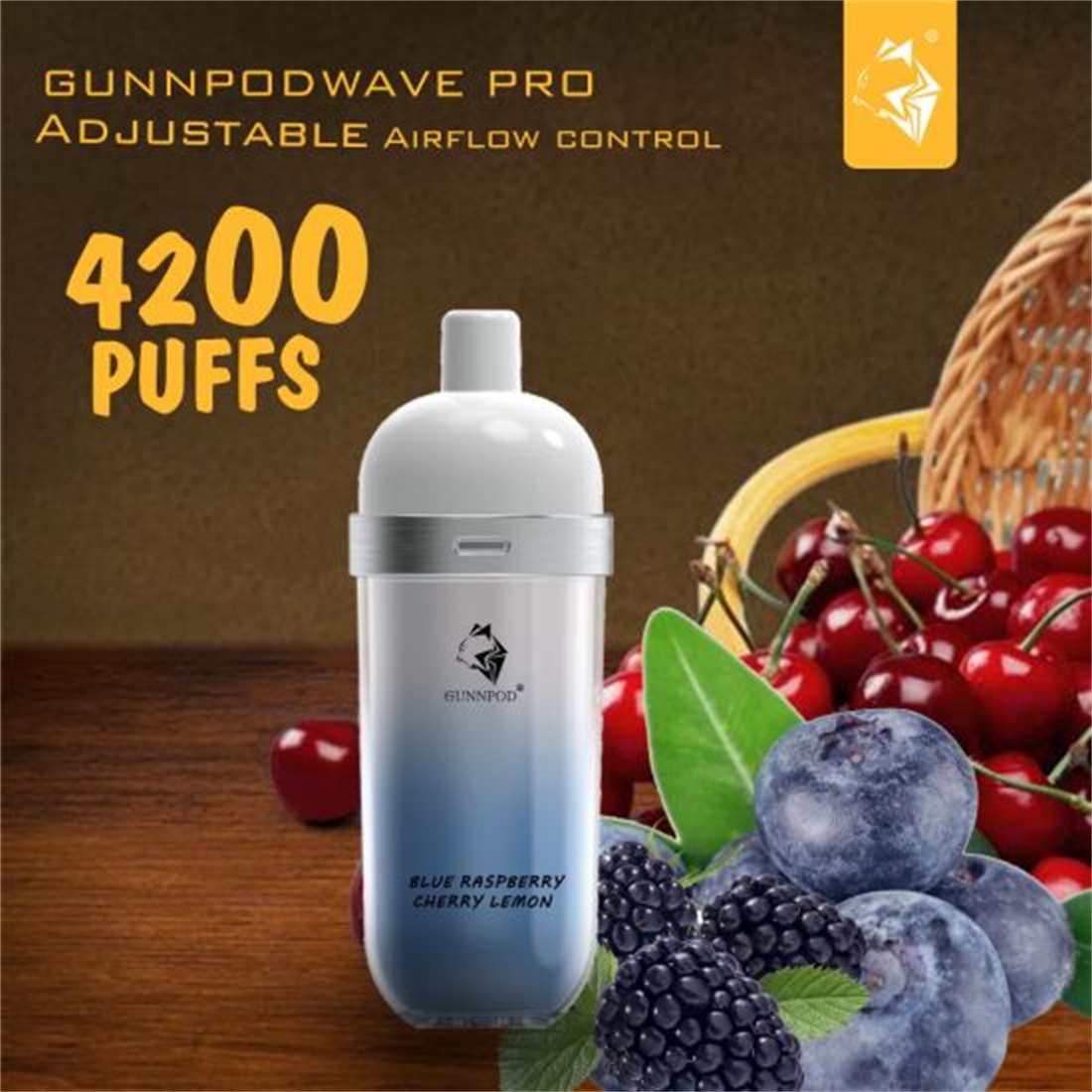 Gunnpod Wave Pro 4200 Blue Raspberry Cherry Lemon