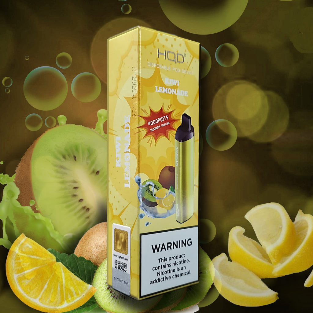 HQD Cuvie Air 4000 Puffs (Rechargeable) – Kiwi Lemonade