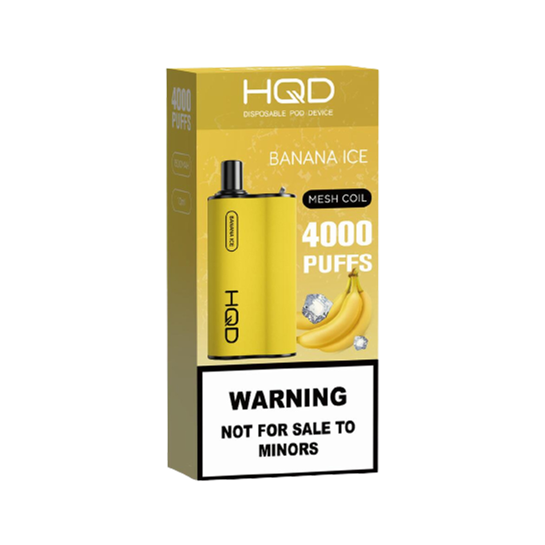 HQD Box 4000 Puffs – Banana ice