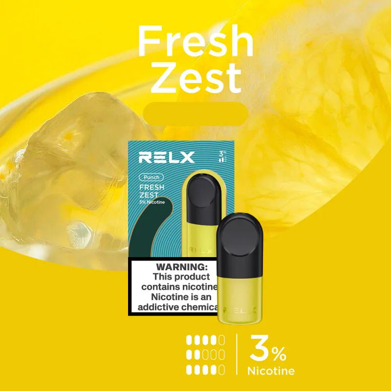 RELX Infinity Pod 3% Fresh Zest (Lemon water) New