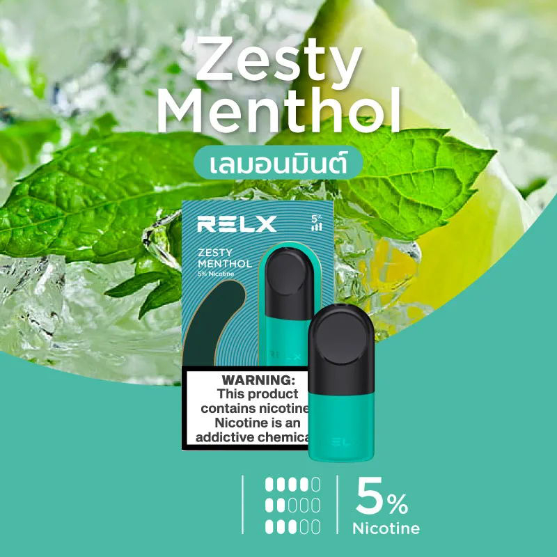 RELX Infinity Pod 5% Zest Menthol (Lemon Lime) New