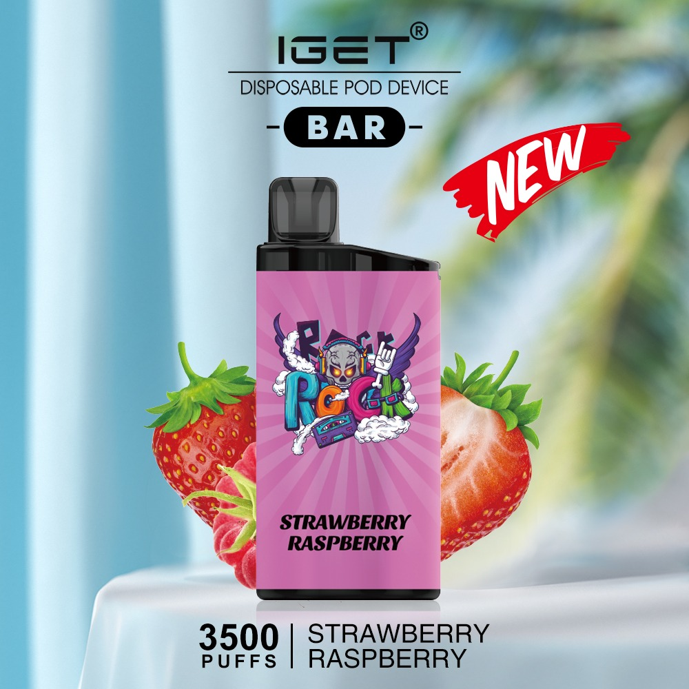 IGET Bar 3500 Puffs Strawberry Raspberry Ice
