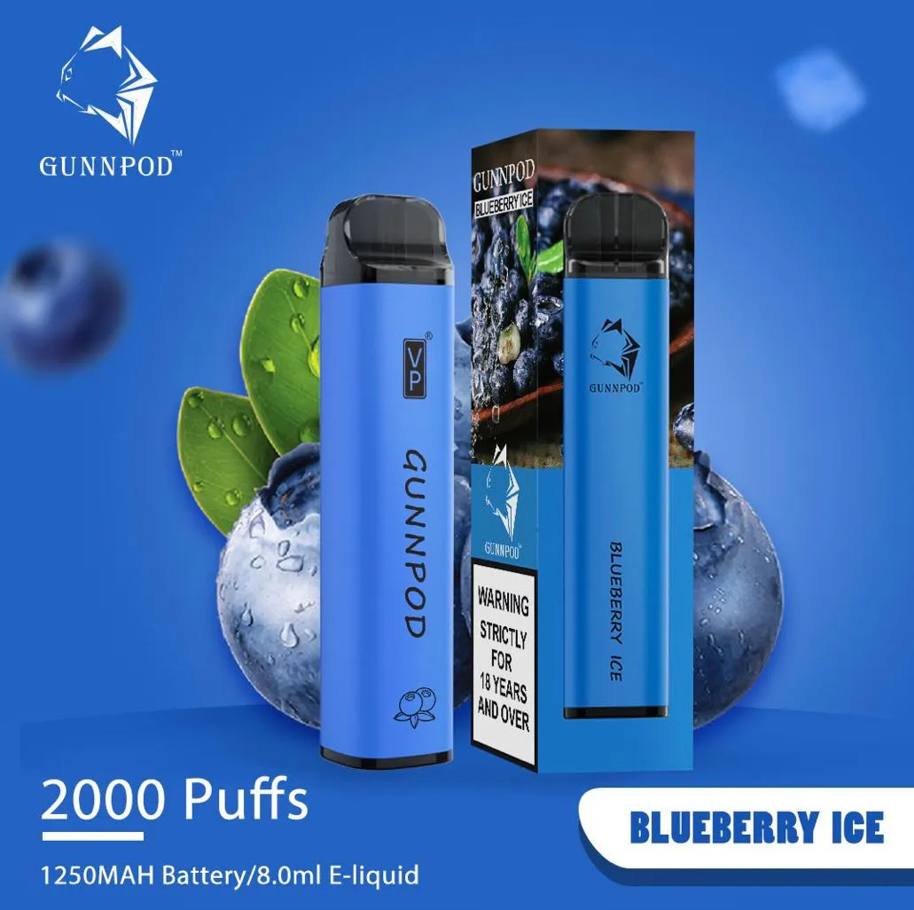 Gunnpod Classic 2000 Puffs Blueberry Ice