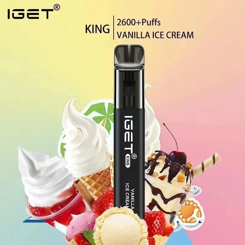 IGET King 2600 Puffs Vanilla Ice Cream