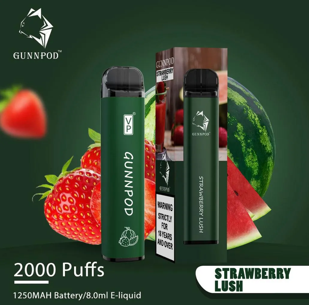 Gunnpod Classic 2000 Puffs Strawberry Lush