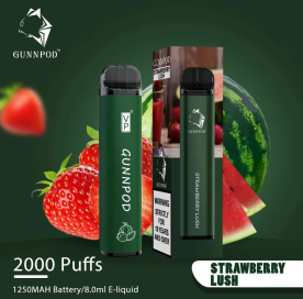 Gunnpod Classic 2000 Puffs Strawberry Lush