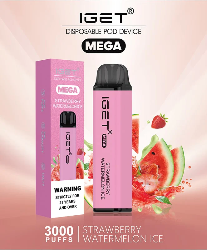 IGET Mega 3000 Puffs Strawberry Watermelon Ice