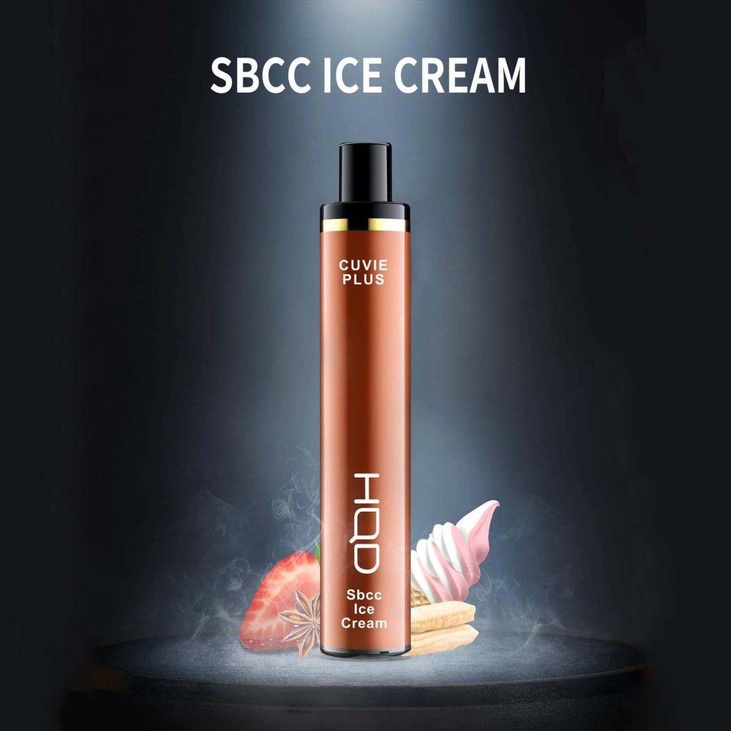 HQD Cuvie Plus – 1200 Puffs Vape – SBCC Ice Cream (Strawberry&Cinnamon) NEW