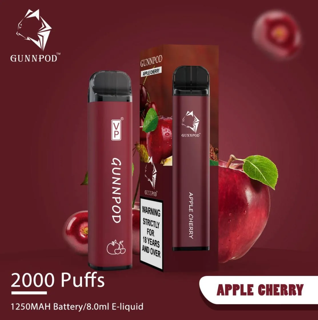 Gunnpod Classic 2000 Puffs Apple Cherry