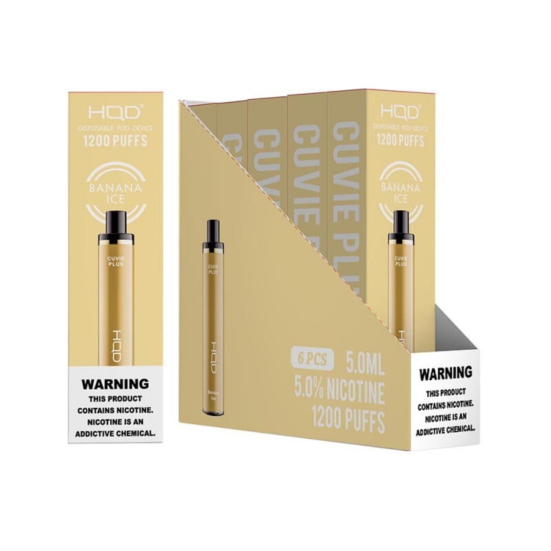 HQD Cuvie Plus – 1200 Puffs Vape – Banana Ice