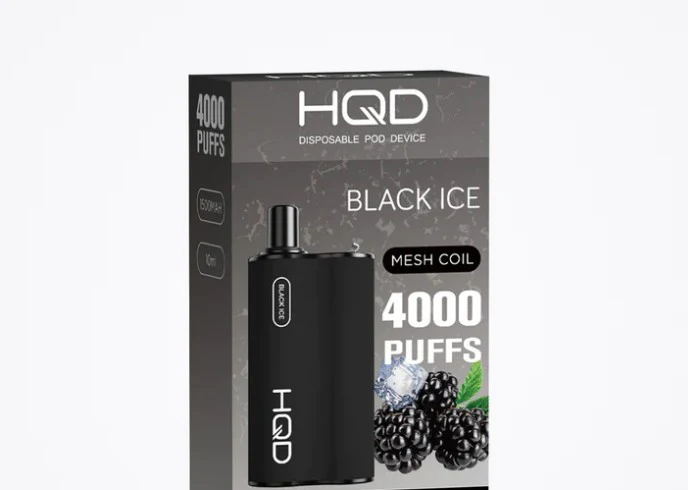 HQD Box 4000 Puffs – Black ice