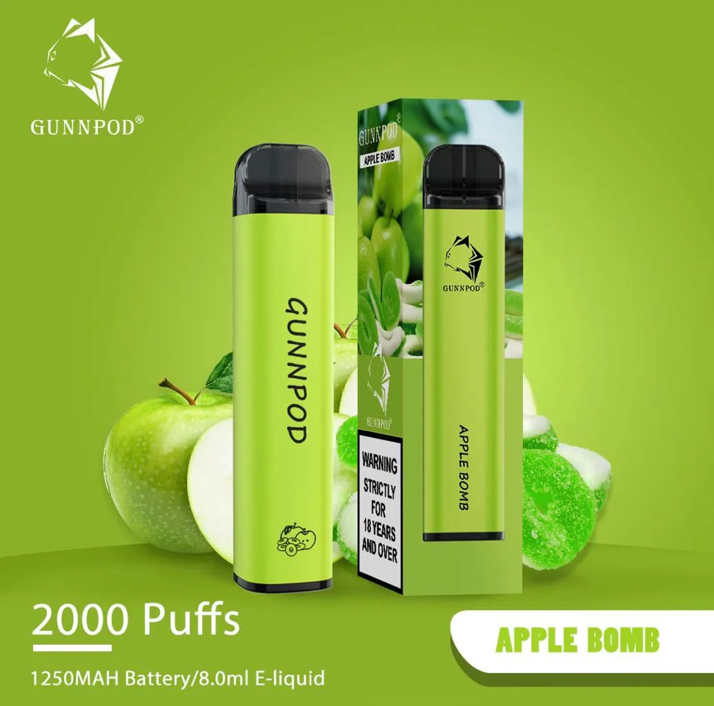 Gunnpod Classic 2000 Puffs Apple Bomb