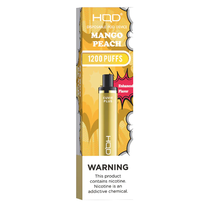 HQD Cuvie Plus – 1200 Puffs Vape – Mango Peach