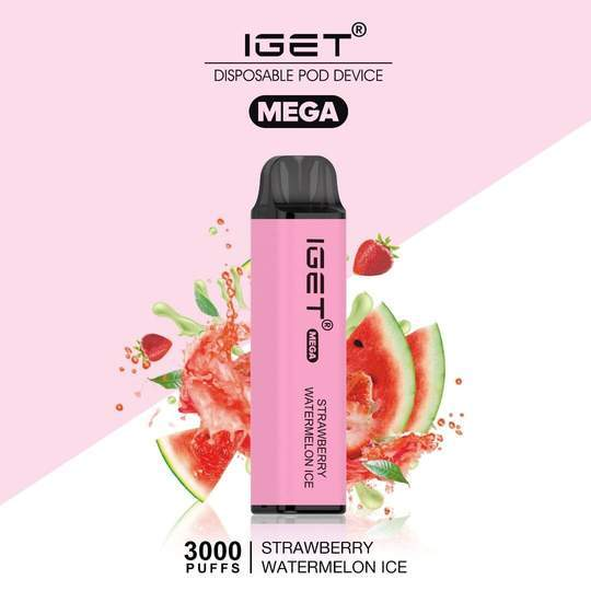 IGET Mega 3000 Puffs Strawberry Watermelon Ice