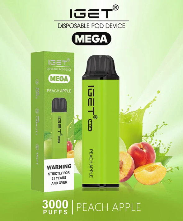 IGET Mega 3000 Puffs Peach Apple