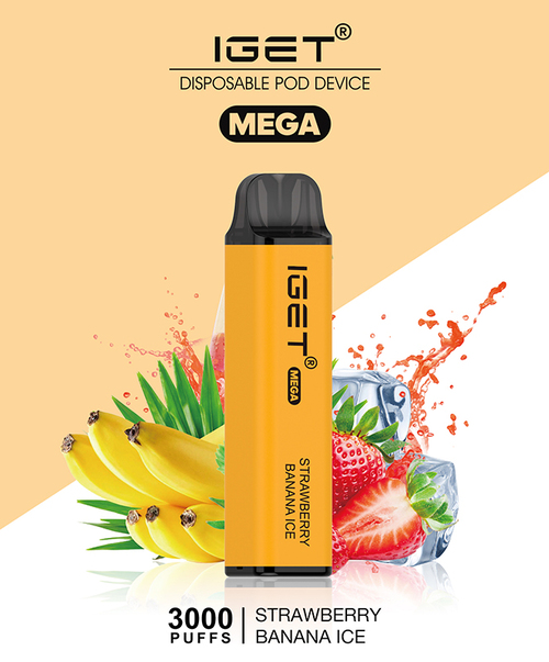 IGET Mega 3000 Puffs Strawberry Banana Ice