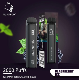 Gunnpod Classic 2000 Puffs Strawberry Blackberry Ice