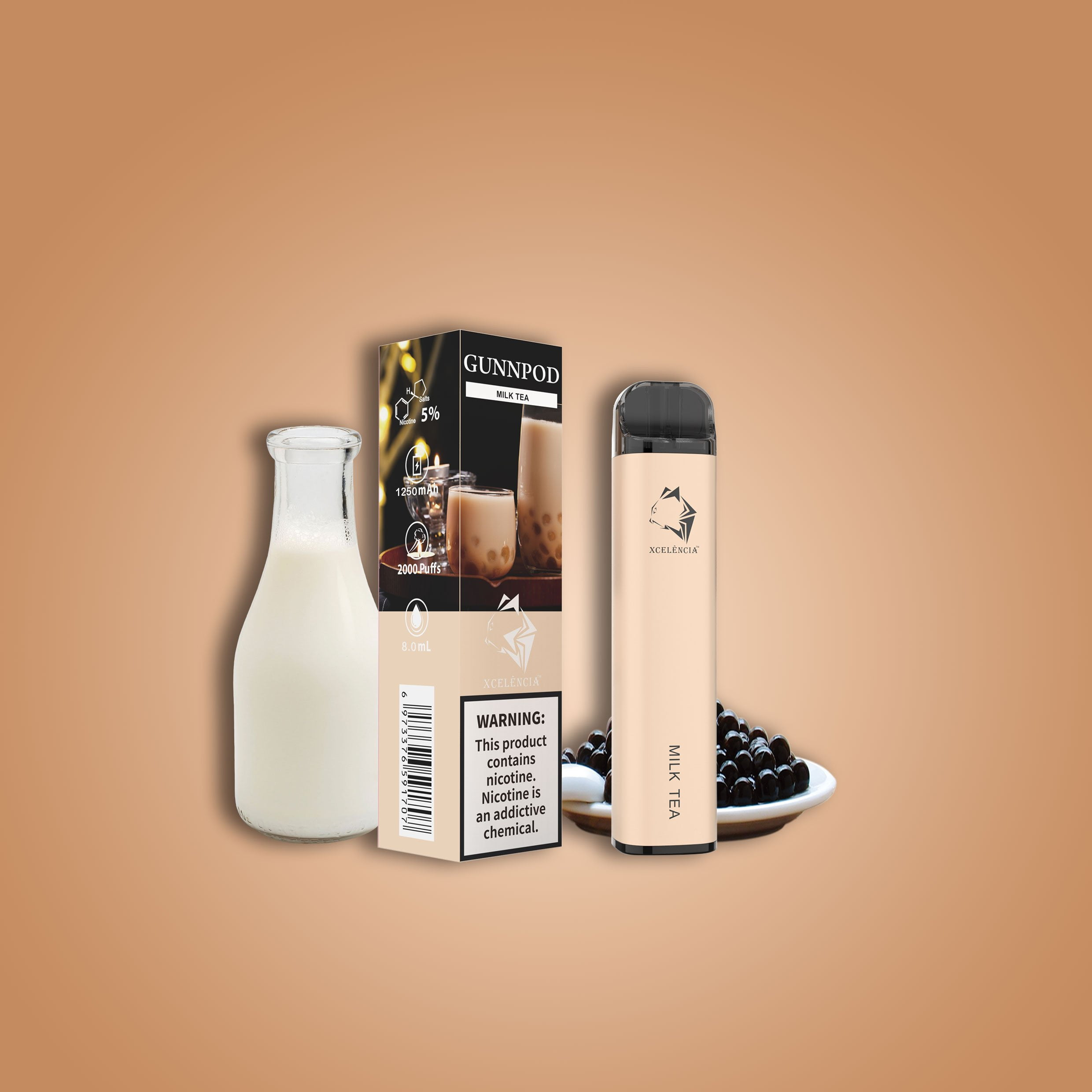 Gunnpod Classic 2000 Puffs Milk Tea
