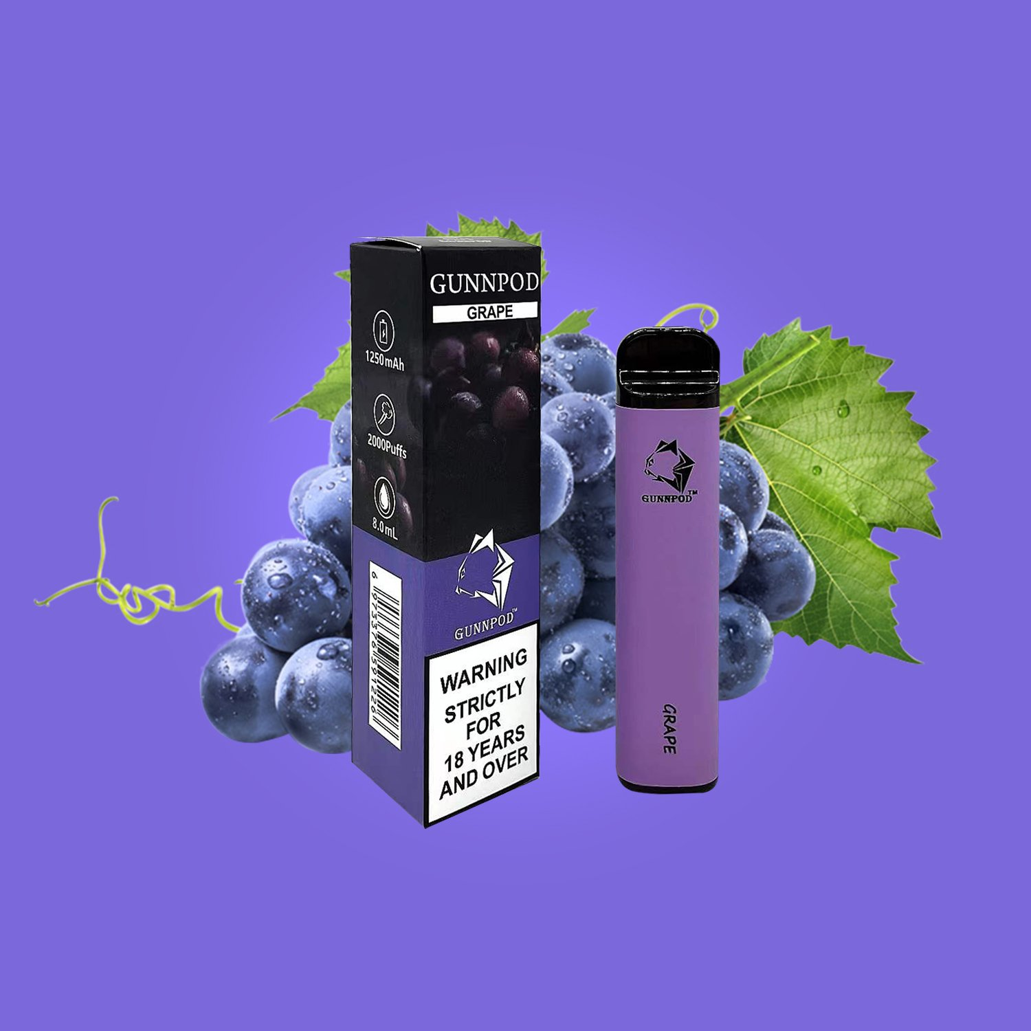Gunnpod Classic 2000 Puffs Grape