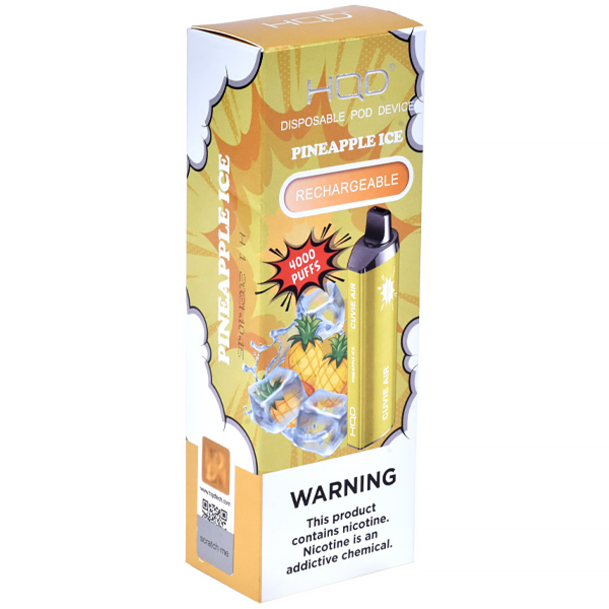 HQD Cuvie Air 4000 Puffs (Rechargeable) – Pineapple Ice
