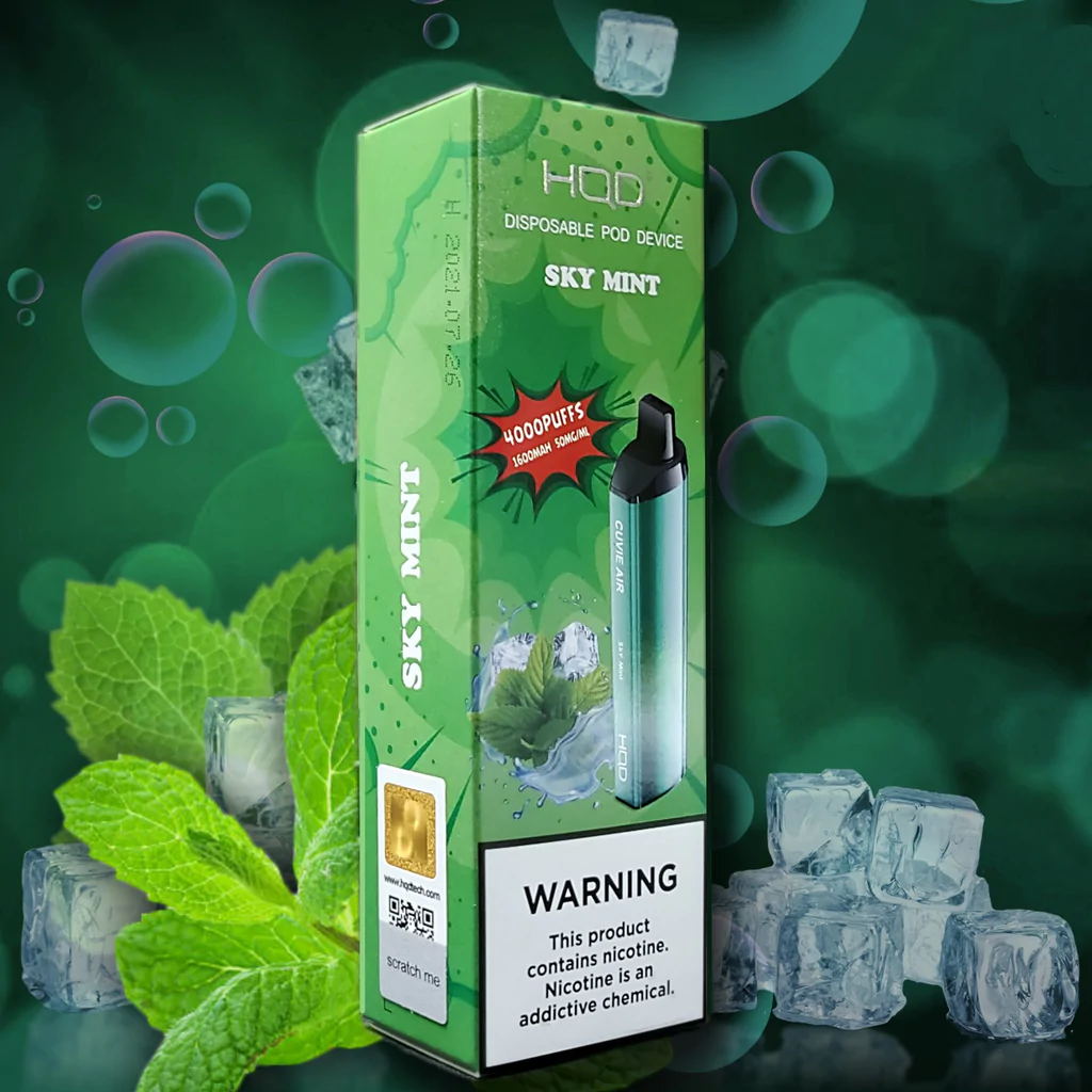 HQD Cuvie Air 4000 Puffs (Rechargeable) – Sky Mint Ice