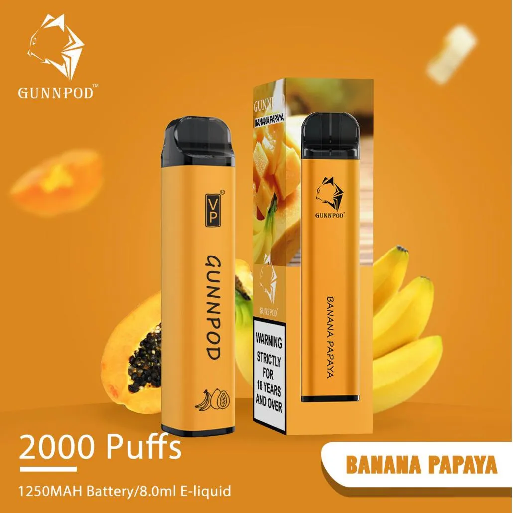 Gunnpod Classic 2000 Puffs Banana Papaya