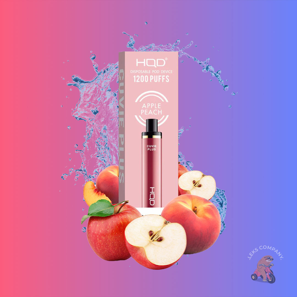 HQD Cuvie Plus – 1200 Puffs Vape – Apple Peach