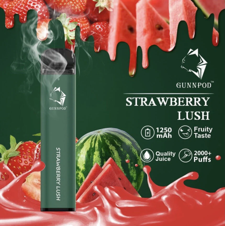 Gunnpod Classic 2000 Puffs Strawberry Lush