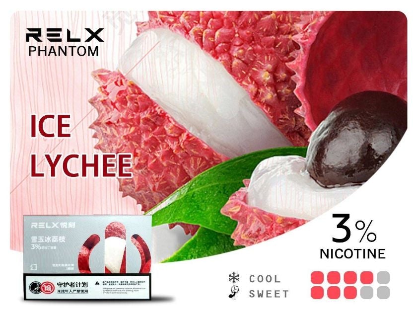 RELX Phantom POD Lychee Ice 3 pods packed