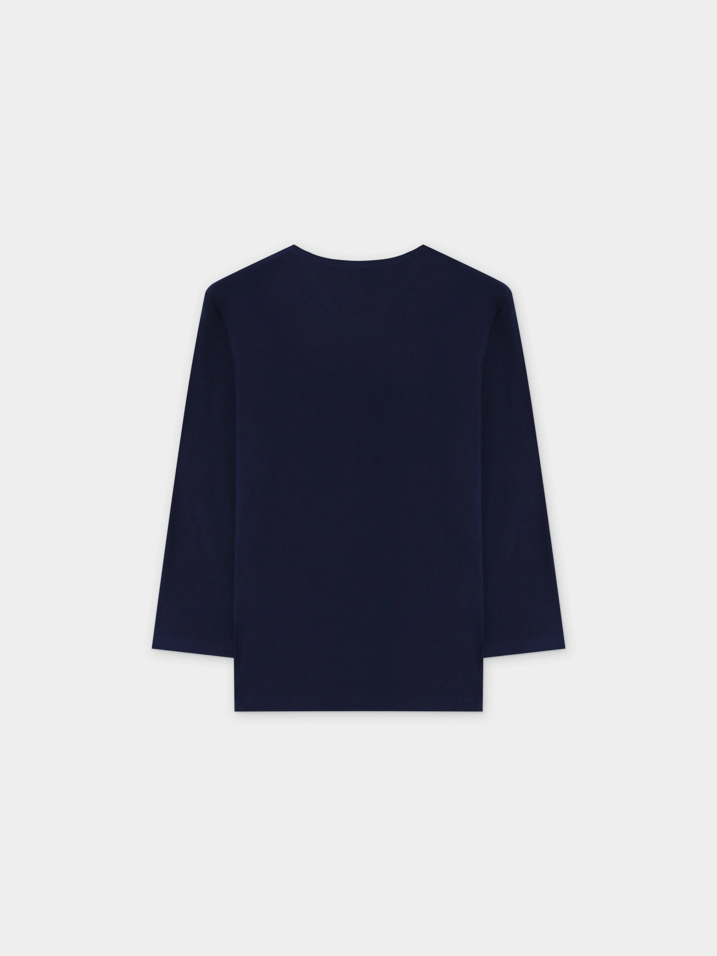 RIBBED HIGH V 3Q-NAVY