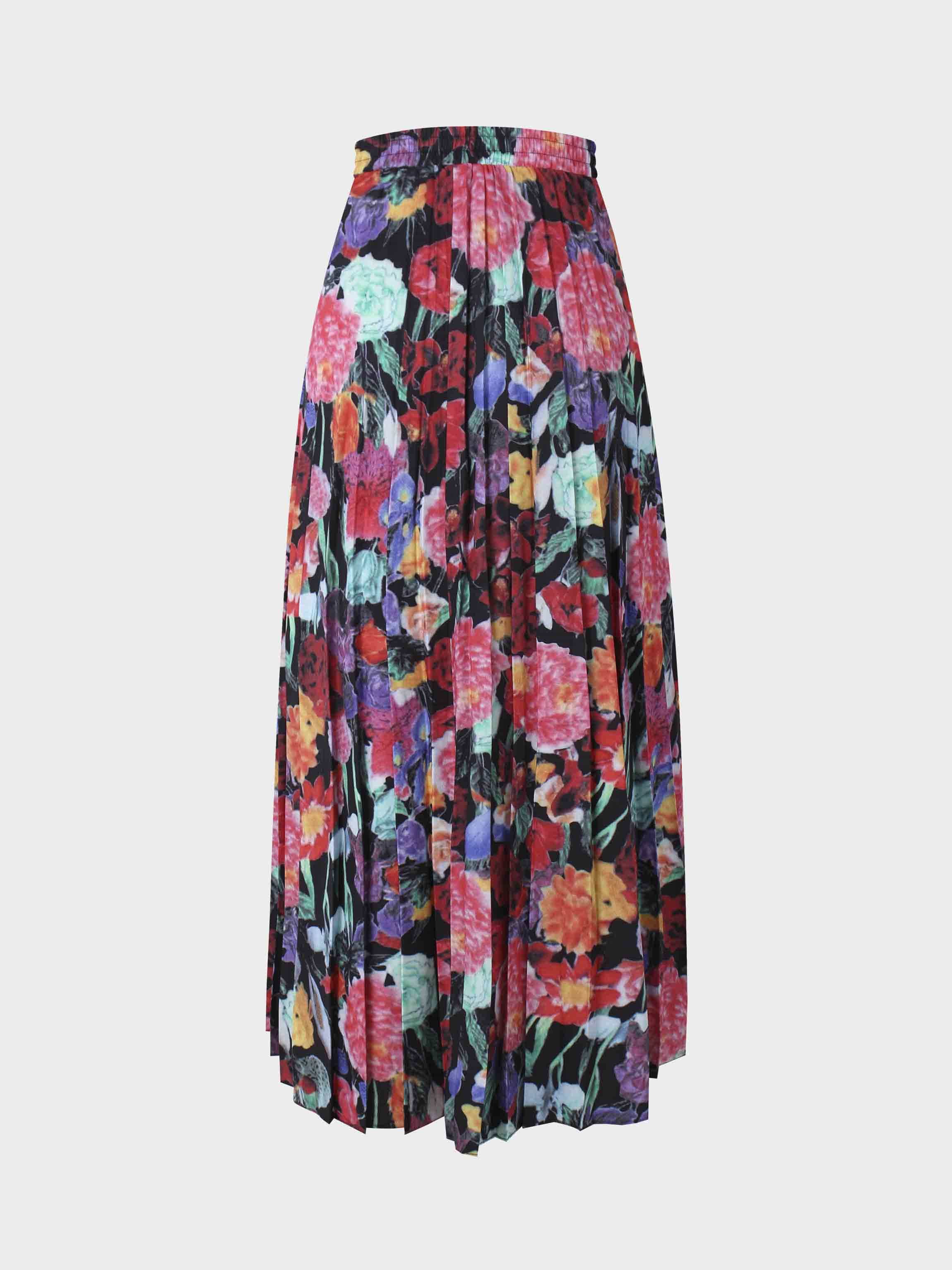 Covered Band Pleated Skirt 37