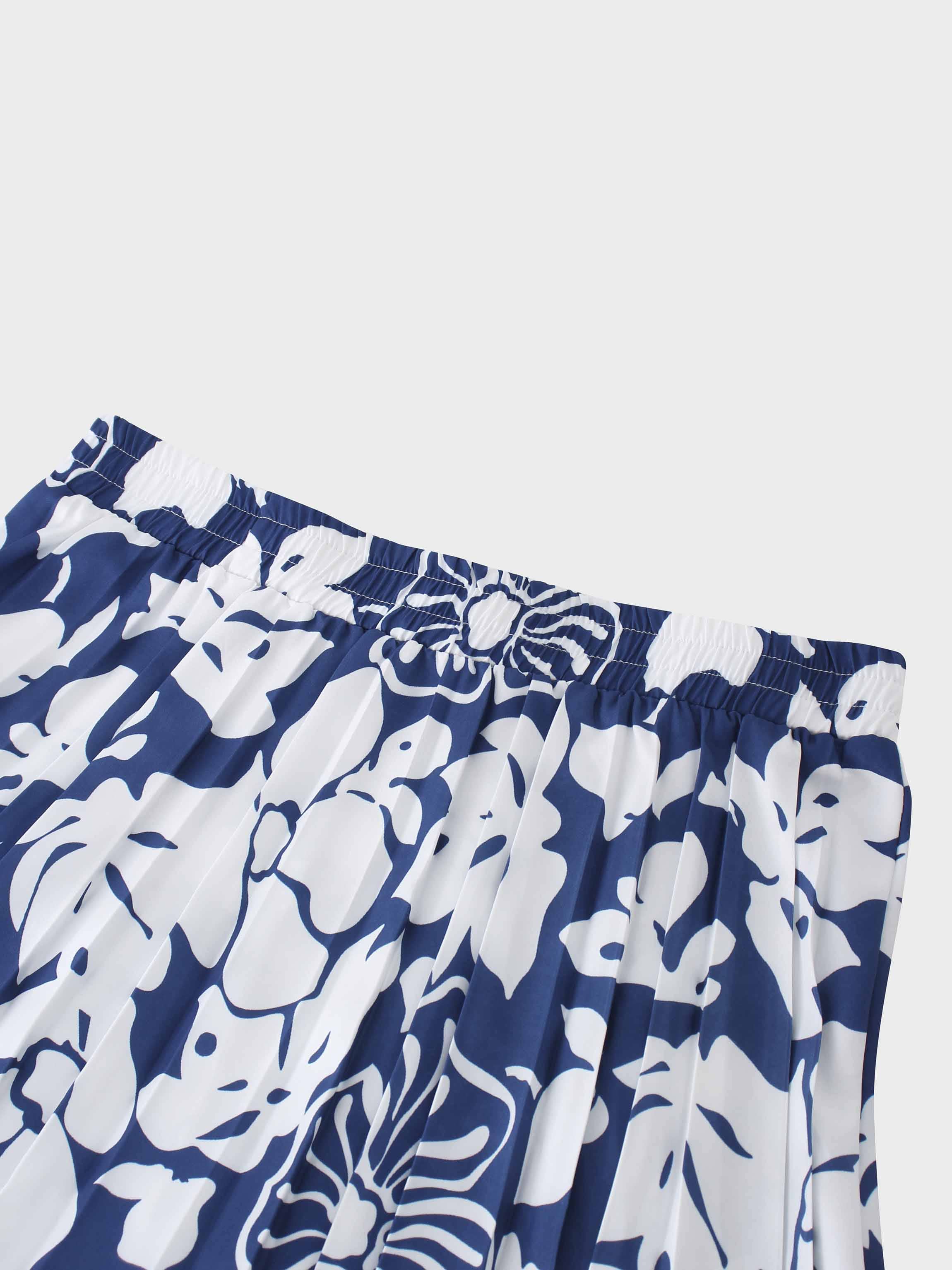 Covered Band Pleated Skirt 37