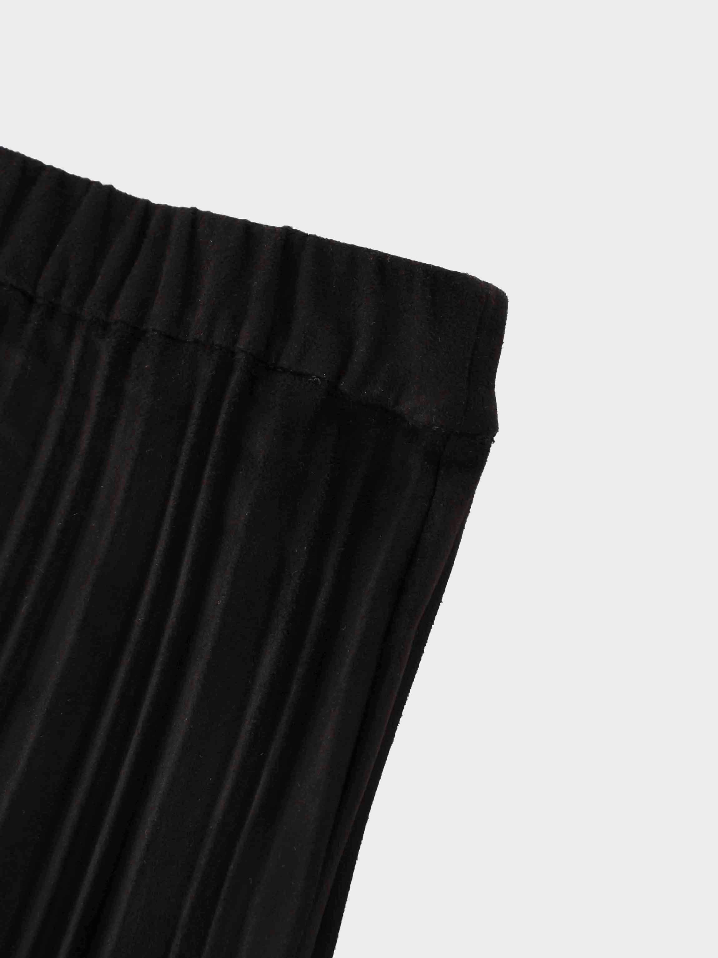 Pleated Faux Suede Skirt 25