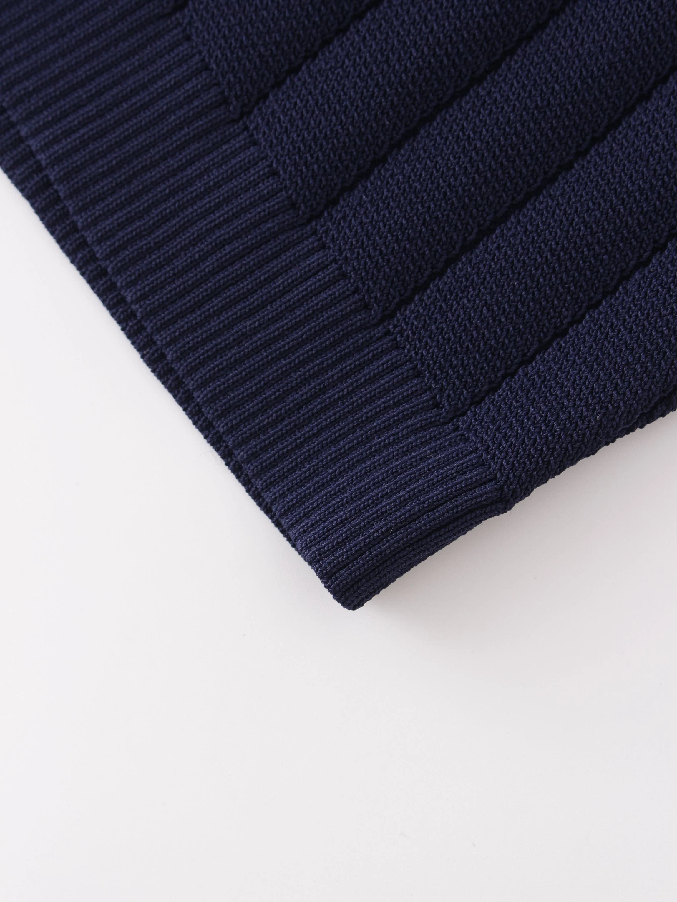 Silky Knit Cropped Cardigan-Navy