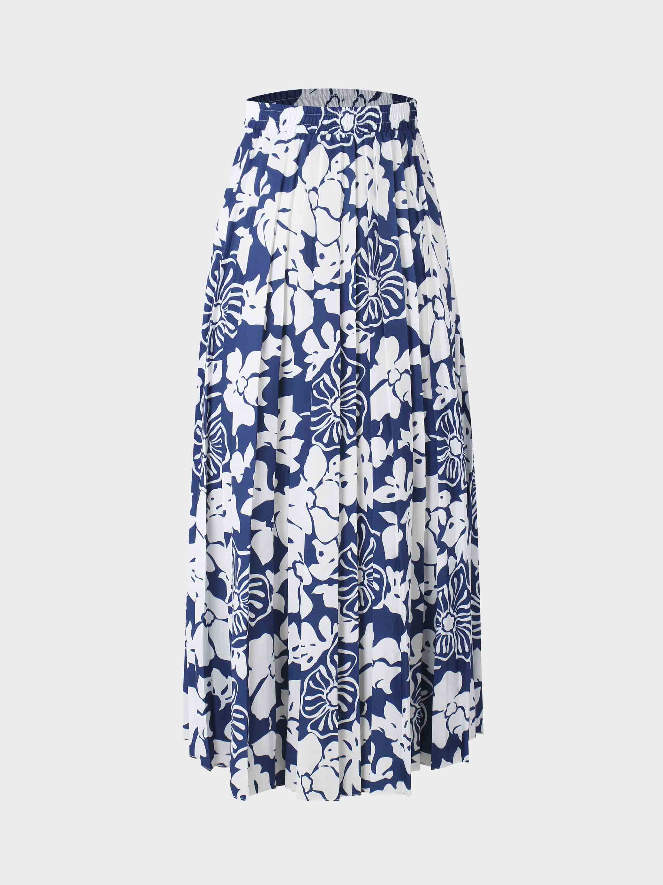 Covered Band Pleated Skirt 37