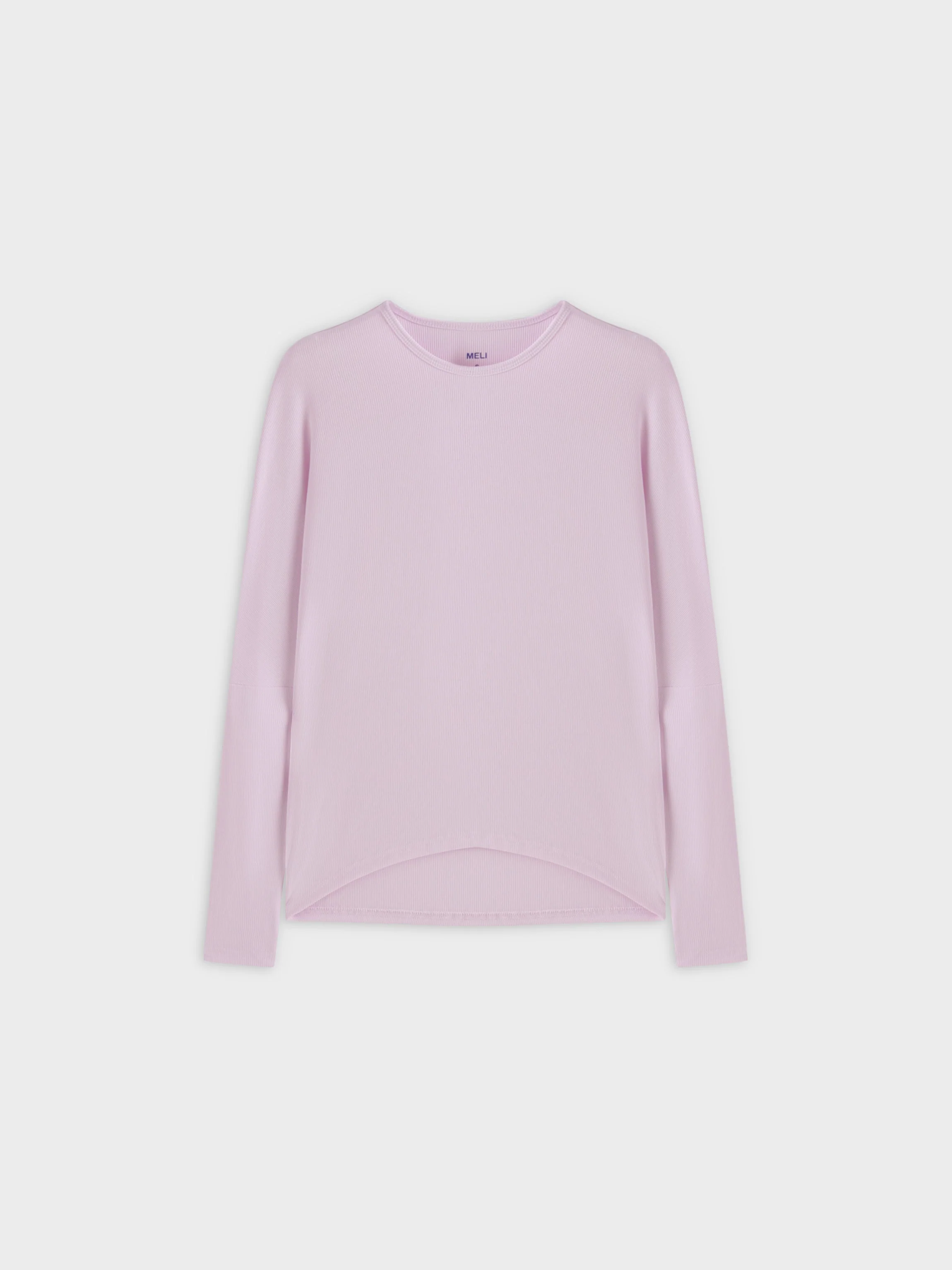 Crew Ribbed Dolman-Lavender