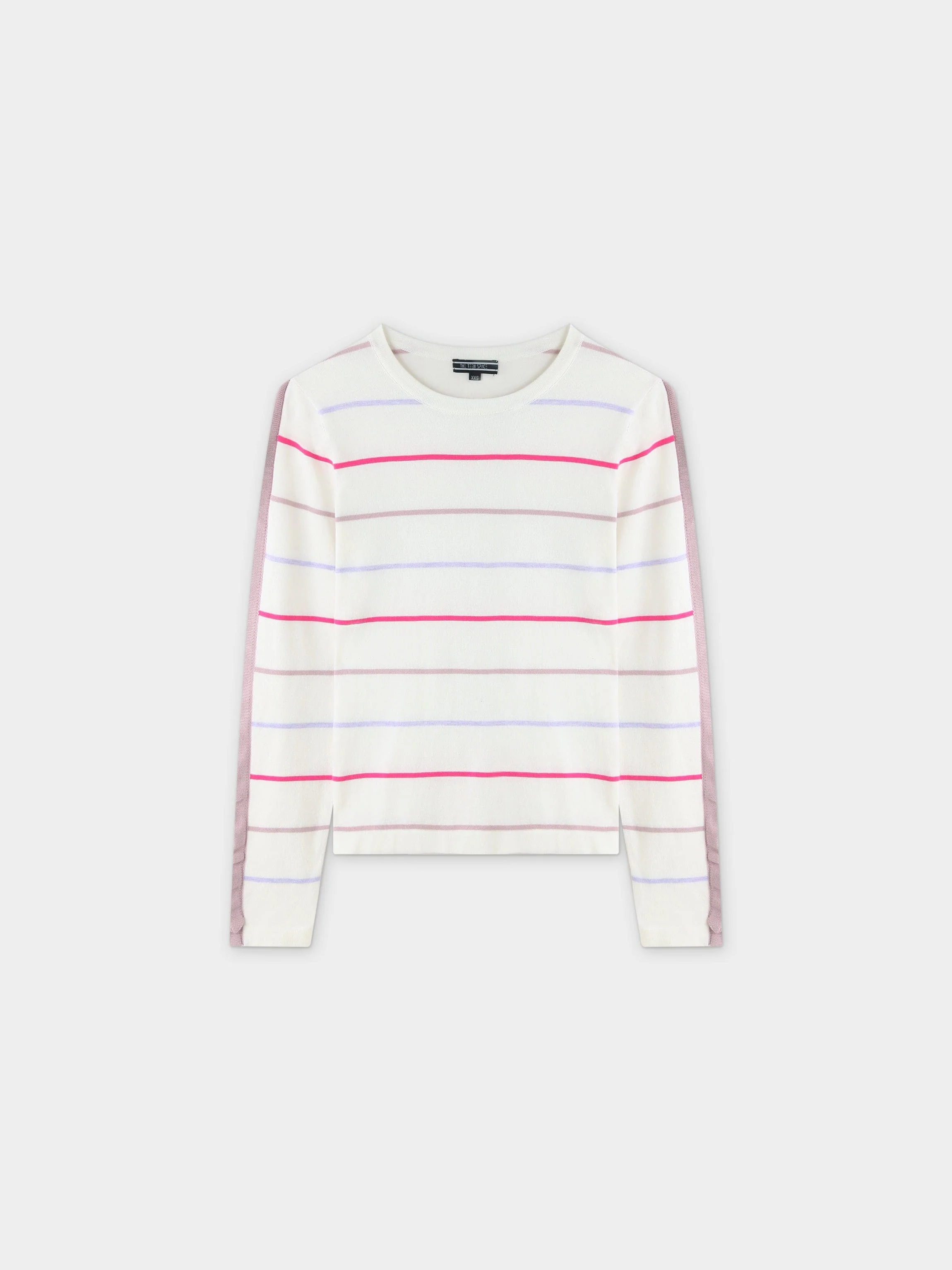 Ruffle Sleeve Sweater-Pink/Purple