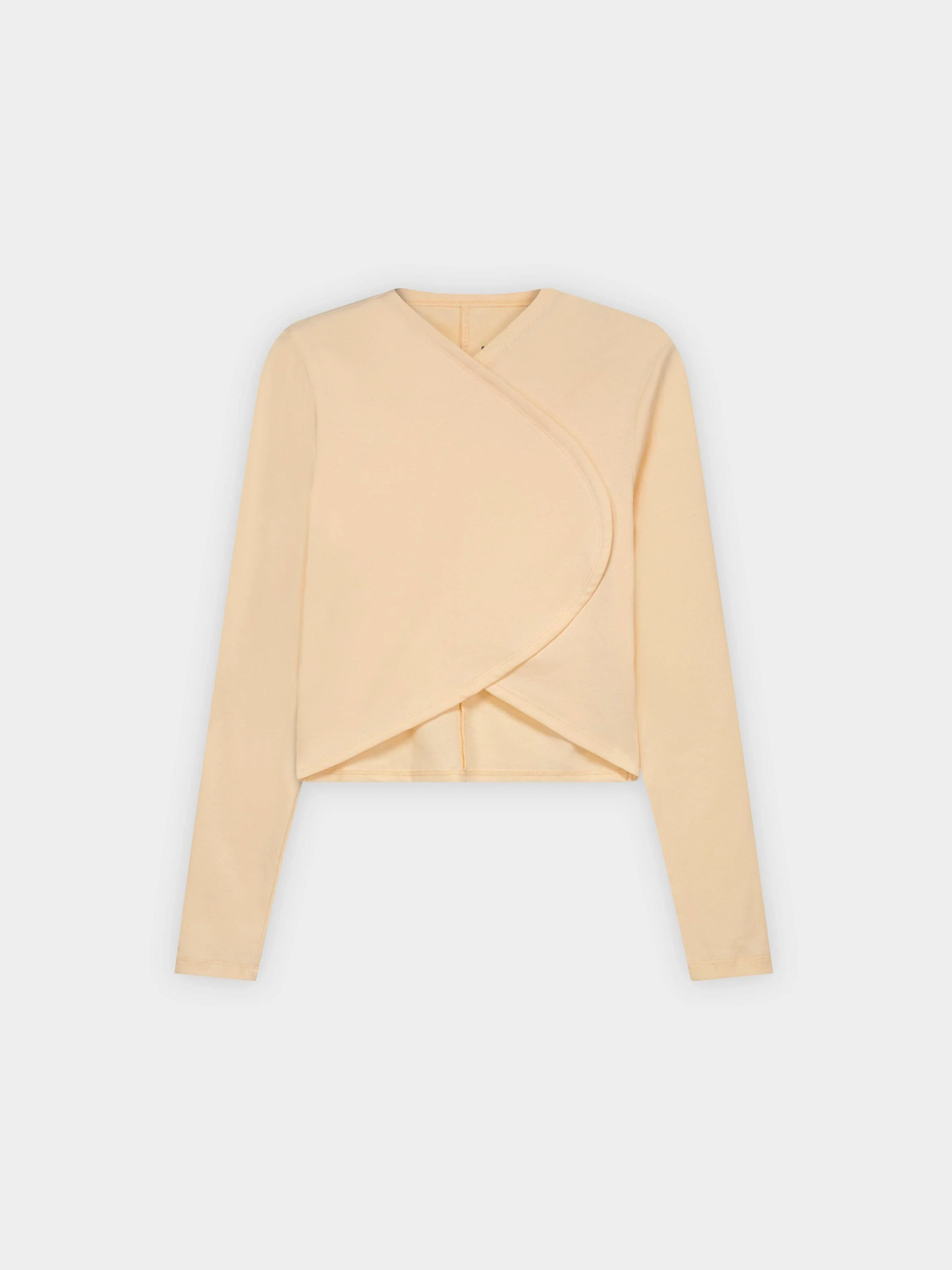 CROP CROSSOVER TEE-VANILLA